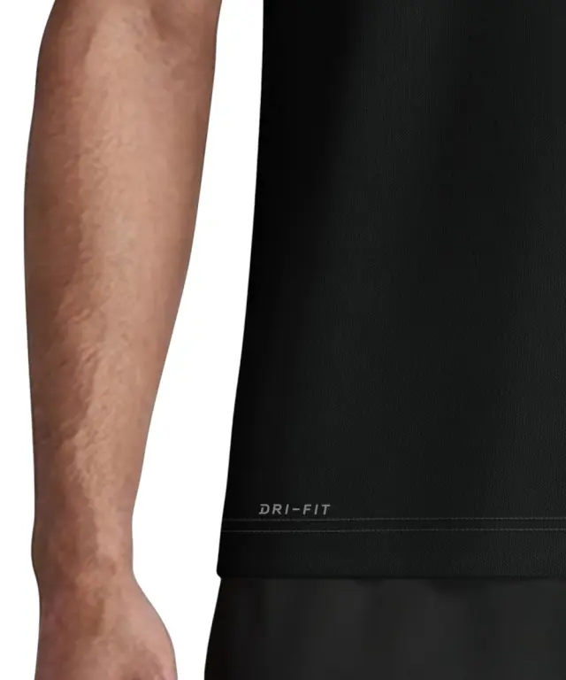 Nike - Ανδρική Αντηλιακή Μπλούζα Short Sleeve Hydroguard NESSG580-001 Μαύρο 3