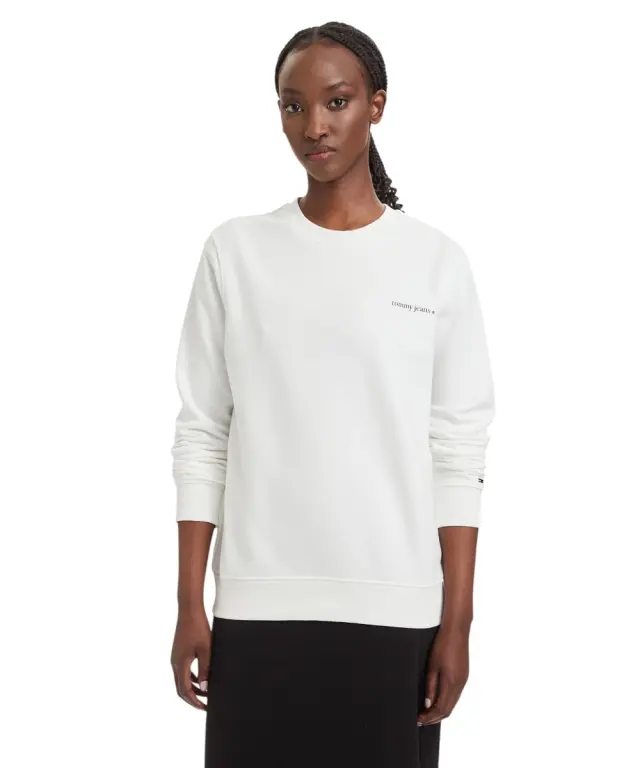 Tommy Hilfiger - Γυναικείο Φούτερ Essential Logo Regular Fit DW0DW22829-YBL Εκρού