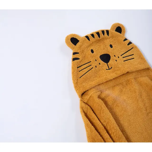 ΒΡΕΦΙΚΗ ΚΑΠΑ TIGER 70Χ120 NEF-NEF HOMEWARE, 100% BAMBAKI - GOLD (039774) 2