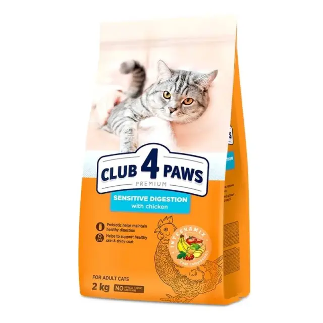 Club 4 Paws Sensitive Digestion Low Grain με Κοτόπουλο 2Kg Μονόχρωμο