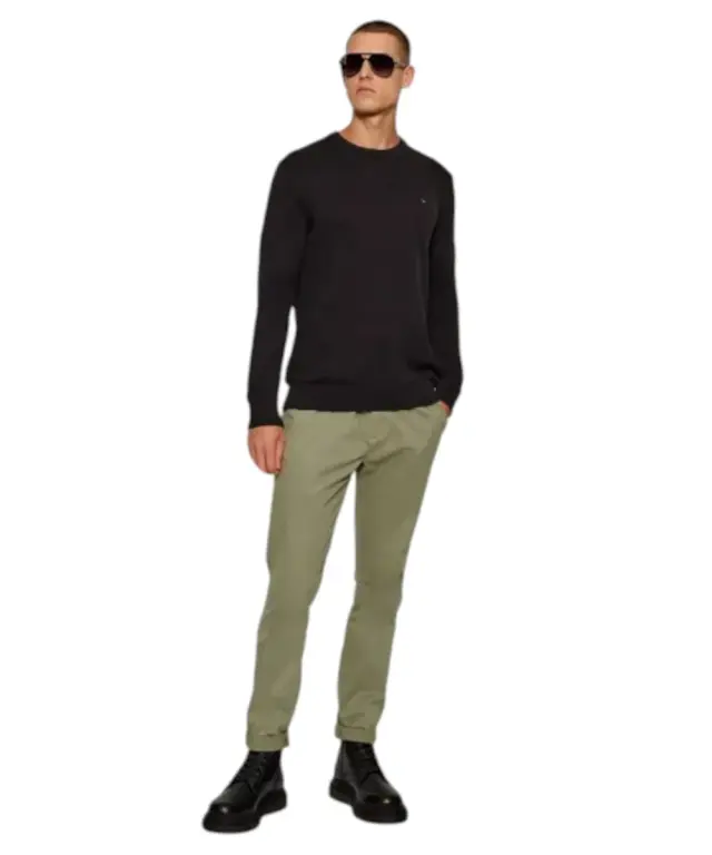 Tommy Hilfiger - Ανδρικό Πουλόβερ Essential Slim Fit DM0DM21787-BDS Μαύρο 3