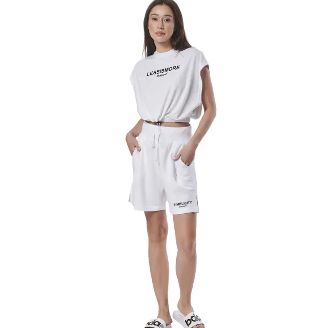 Body Action Women's High-Waisted Loose-Fit Shorts Άσπρο 031422-02 (Body Action) 3