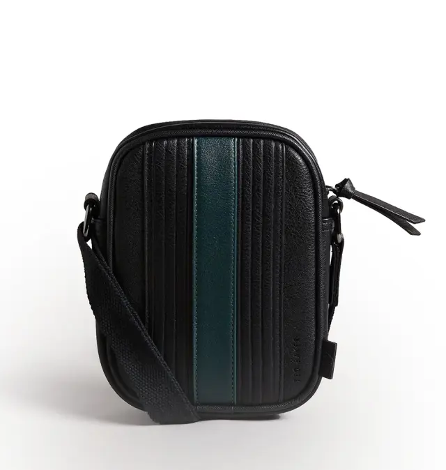 Τσάντα TED BAKER Evver Striped Mini Reporter 282561 Μαύρο