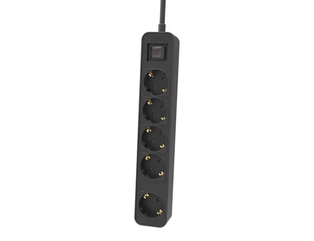 Πολύπριζο Philips - 5x Schuko - Με Διακόπτη On/Off - Παιδική Προστασία - Καλώδιο 1.5m - Μαύρο1150102-0028 3