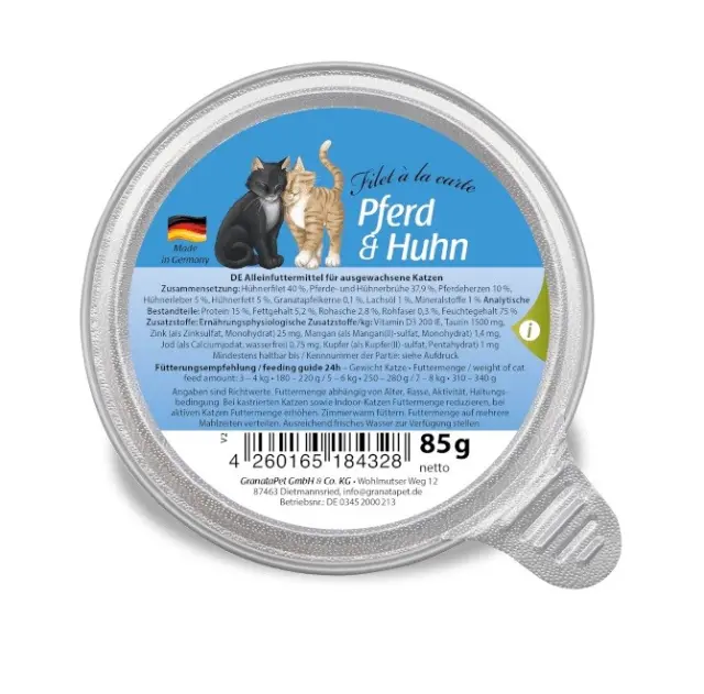 GRANATAPET Filet &aacute; la carte Horse with chicken - wet cat food - 85g