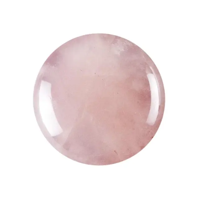Καμπουσόν Χαλαζίας Rose Quartz Στρογγυλό - Ø4mm - 5τεμ