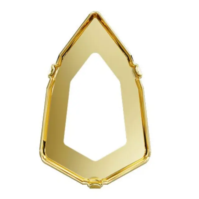 Καστόνι Swarovski 4707 Slim Trilliant Fancy Stone 7.8x4.9mm με 3 Νύχια - Gold Plated - 3τεμ