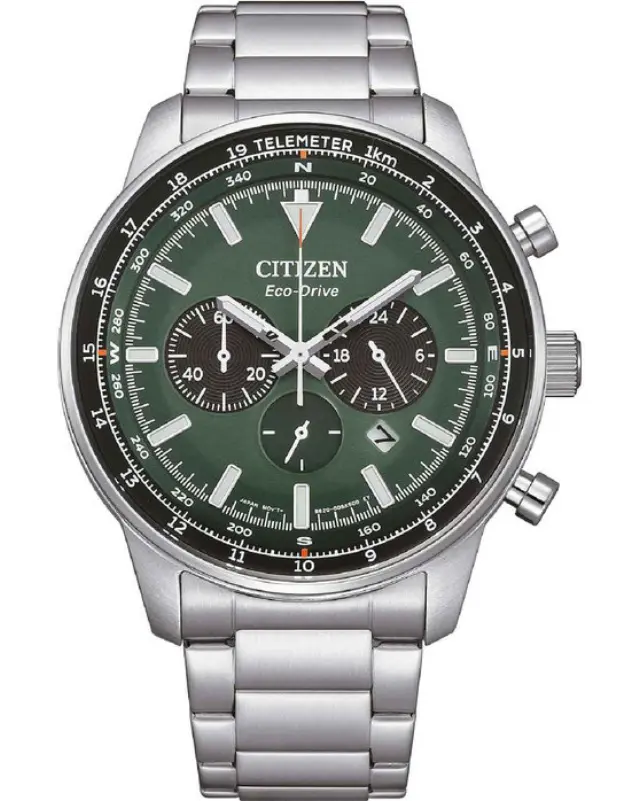 Citizen Eco Drive Chronograph, Men's Watch, Silver Stainless Steel Bracelet CA4500-91X