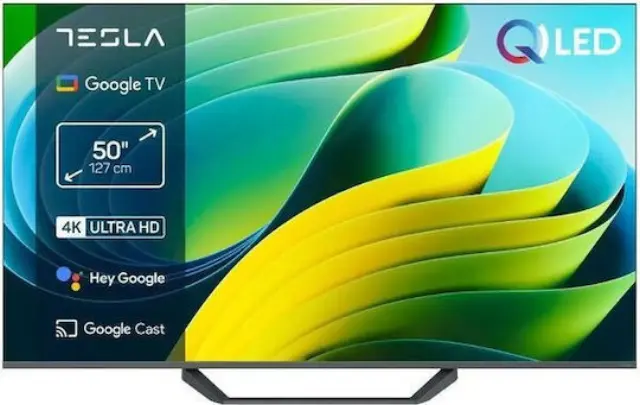 Tesla Smart Τηλεόραση 50" 4K UHD QLED Q50E655GUS HDR (2025)