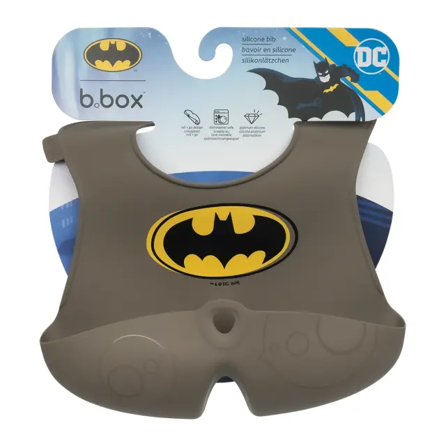 B.Box Batman Σαλιάρα Σιλικόνης με Τσέπη 4 Μηνών ως 3 Ετών 3