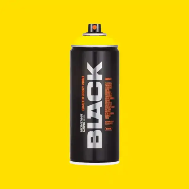 Montana Black Spray Paint 400ml P1000-Power Yellow