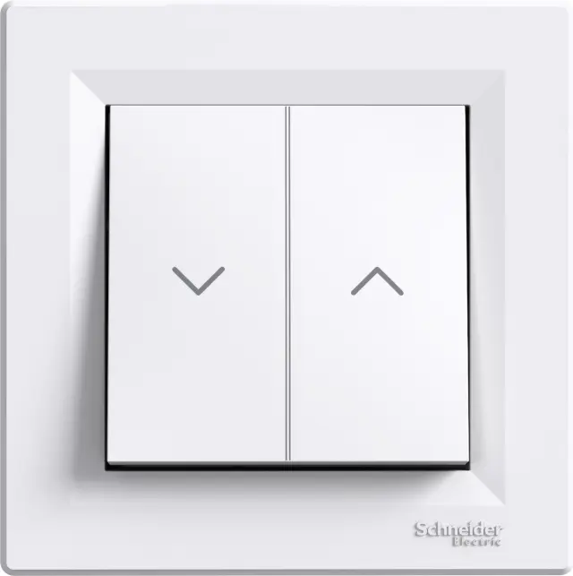 Asfora Blind Control Switch White, without screws, with frame