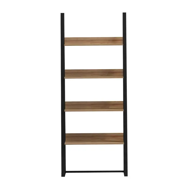 ΡΑΦΙΕΡΑ FB918376.01 ΜΕΤΑΛΛΟ--ΜΕΛΑΜΙΝΗ ΣΕ OAK 75x36x185Υεκ. 3