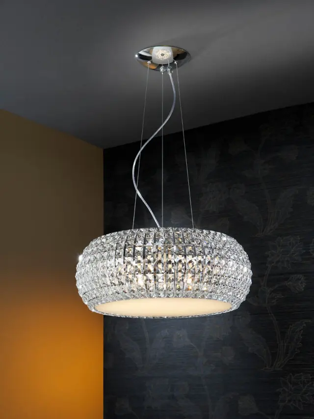 DIAMOND LARGE PENDANT φωτιστικό κρεμαστό Χρώμιο