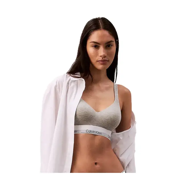 Calvin Klein Γυναικείο Μπουστάκι Lift Bralette Modern Cotton, Χρώμα Grey Heather - L 3