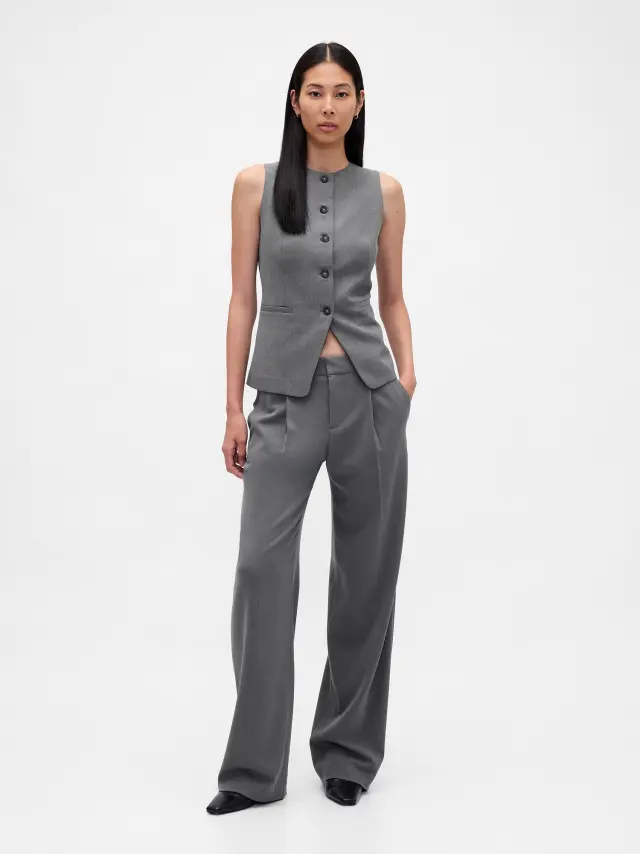 365 Low Rise με Πιέτες Παντελόνι Charcoal heather grey