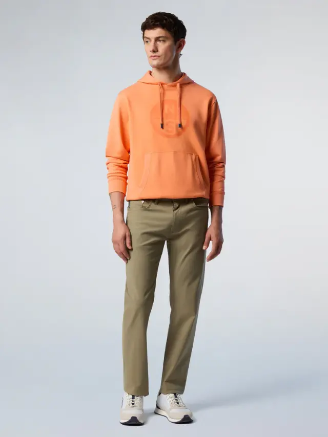 North Sails - Ανδρικό Παντελόνι Stretch dobby 5-pocket pants 673121-000-0421 Λαδί 2