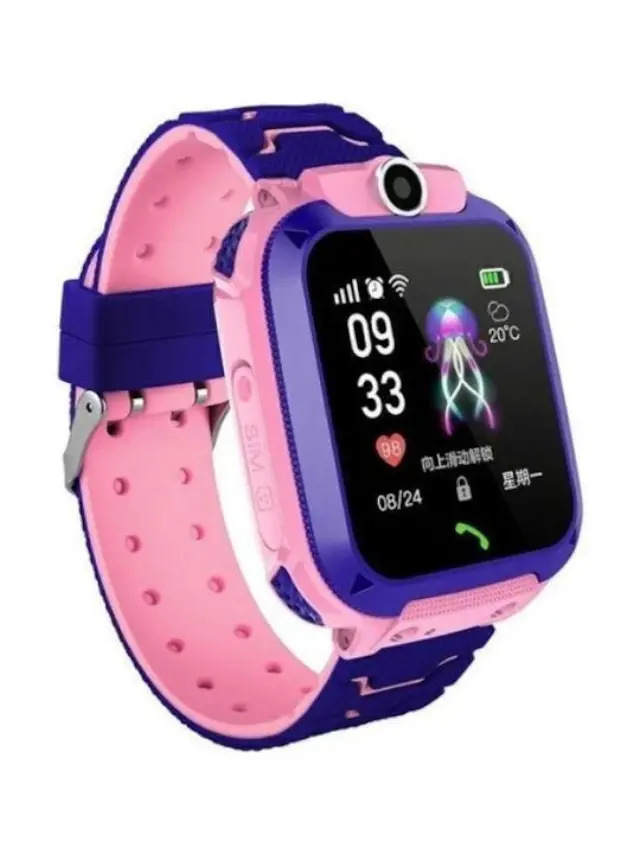 Παιδικό Smartwatch με GPS και Καουτσούκ/Πλαστικό Λουράκι Μωβ Q12 2
