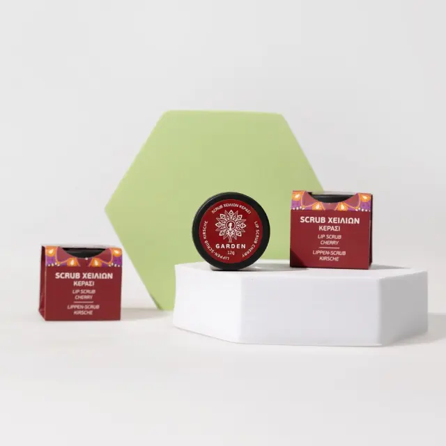Garden Lip Scrub Cherry Απολεπιστικό χειλιών Κεράσι, 12gr 3