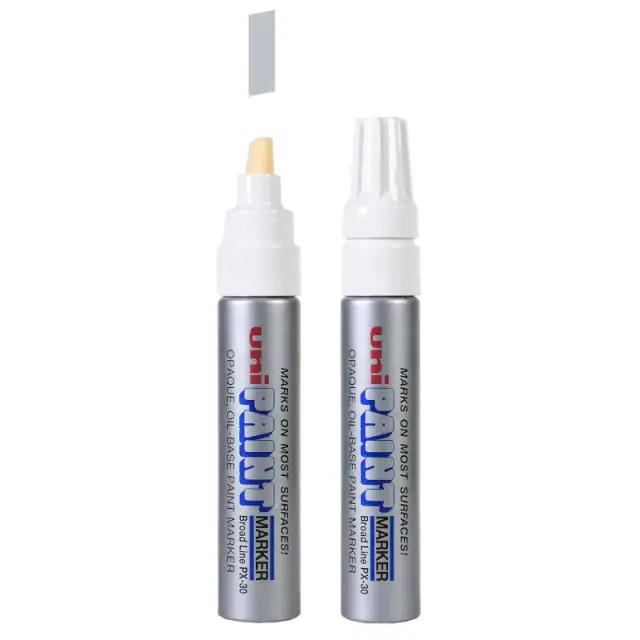 Μαρκαδόρος Σχεδίου Uni Paint Marker PX-30 Flat με πάχος μύτης 4.0-8.5mm - ΧρυσόPX-30-XPYΣO 2