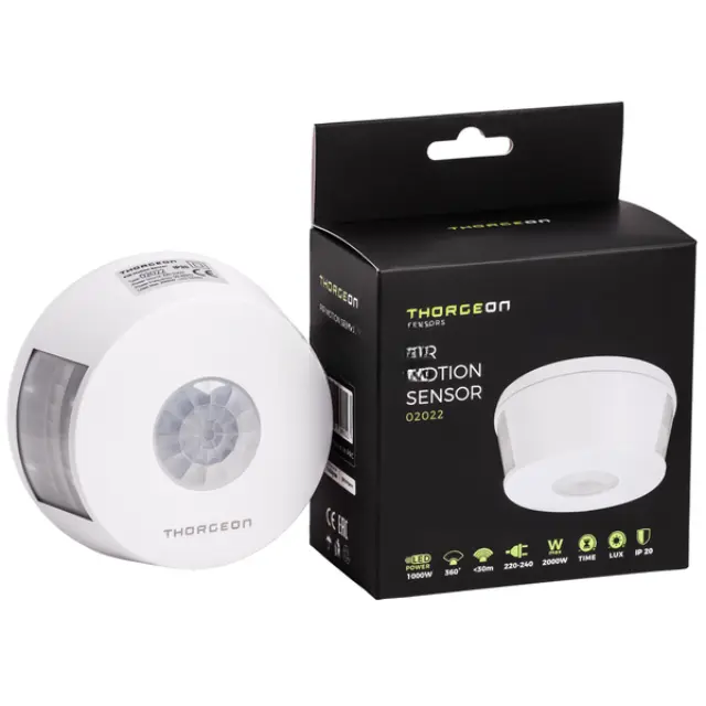 PIR Motion Sensor 1-30m 1000W IP20