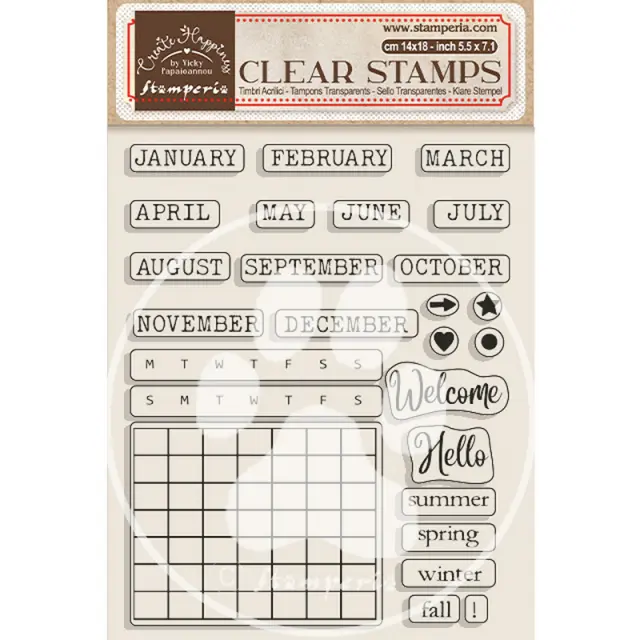 Σφραγίδα Stamperia 14×18 cm, Create Happiness Christmas, Calendar