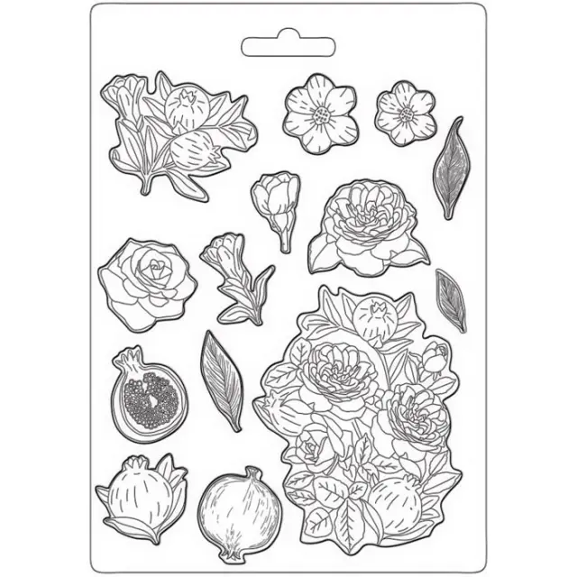 Εύκαμπτο Καλούπι για Σαπούνι-Γύψο - 21x29.7cm - Casa Granada Pomegranade & Flowers