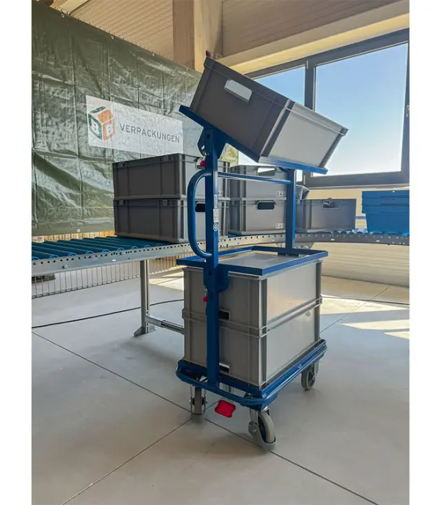 Variofit sw-400.803 Τρόλεϊ Μεταφοράς 3 Επιπέδων με Ανακλινόμενα Ράφια για Φορτίο Βάρους ως 200kg 2