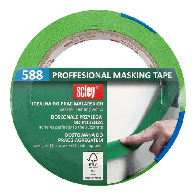 SCLEY 588 ΧΑΡΤΟΤΑΙΝΙΑ ΠΡΑΣΙΝΗ 38MM X 33M 2