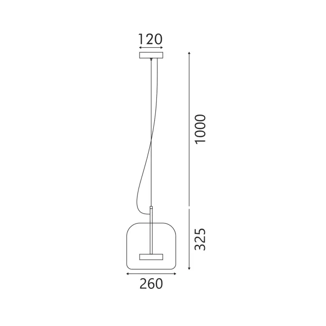 ΚΡΕΜΑΣΤΟ ΦΩΤΙΣΤΙΚΟ ACA HM177SM ΧΡΥΣΟ ΦΙΜΕ ΓΥΑΛΙ LED 10W 3000K-4000K-6000K IP20 D26XH120CM / HM177SM 2