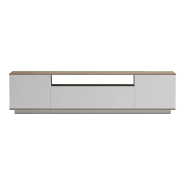 Έπιπλο τηλεόρασης Winey pakoworld σε sonoma-λευκή απόχρωση 180x44.5x44.5εκ 3