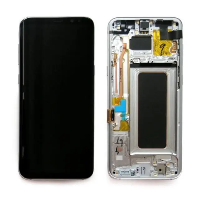 Οθόνη με Touch Screen & Μπροστινή Πρόσοψη Samsung G955F Galaxy S8 Plus Ασημί (Original) N35055