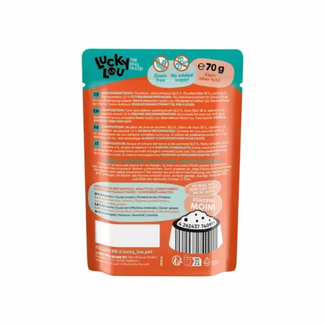 Lucky Lou ExtraFood Φιλέτο Τόνου & Σολομός (Σε Ζωμό) Φακελάκι 70gr 2