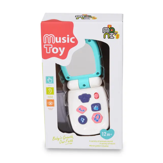 Moni Toys Baby Phone Παιχνίδι Κινητό Τηλέφωνο με Ήχους και Φώτα Πράσινο 12+ Μηνών 3800146220655