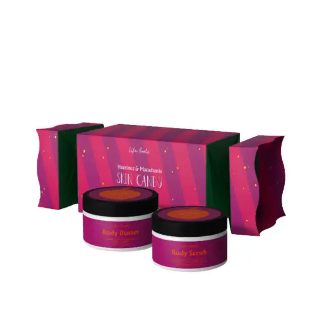 Life Roots Set Skin Candy Hazelnut & Macadamia Nourishing Body Scrub 250ml, Απαλό Scrub Σώματος 250ml & Skin Glow Body Butter 250ml, Βούτυρο Ενυδάτωσης και Λάμψης Σώματος 250ml