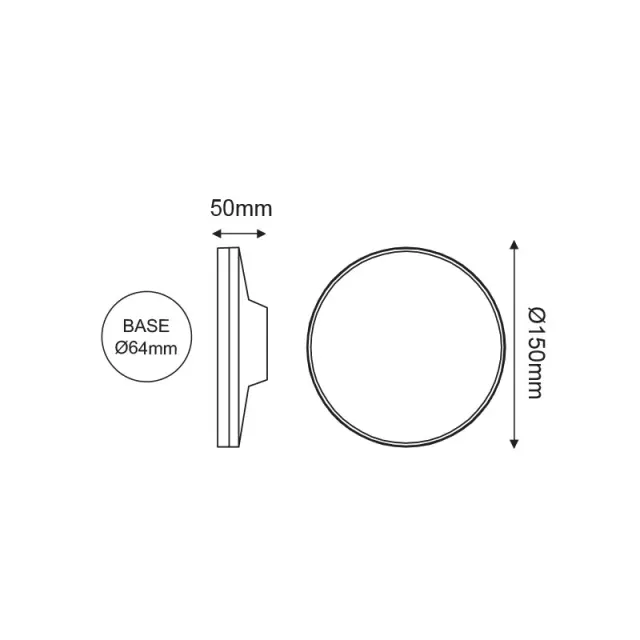 LED SMD WALL LUMINAIRE 8W 450LM 110° 230V AC 3.000K DARK GREY CRI80 IP54 30.000HRS / LG2801G 3