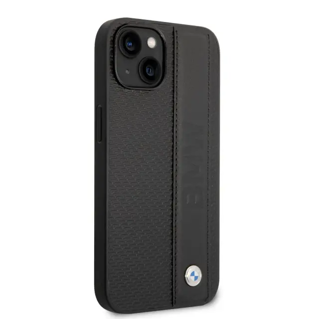BMW Signature Leather Big Logo Case for iPhone 14 Plus Black 3