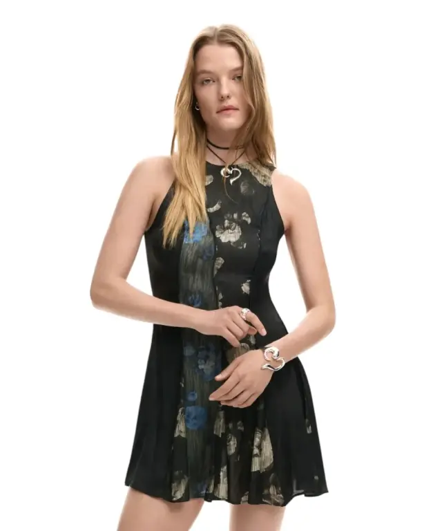 Desigual - Γυναικείο Φόρεμα Vest Nacne 26SWVW31-2000 Μαύρο - XS 3