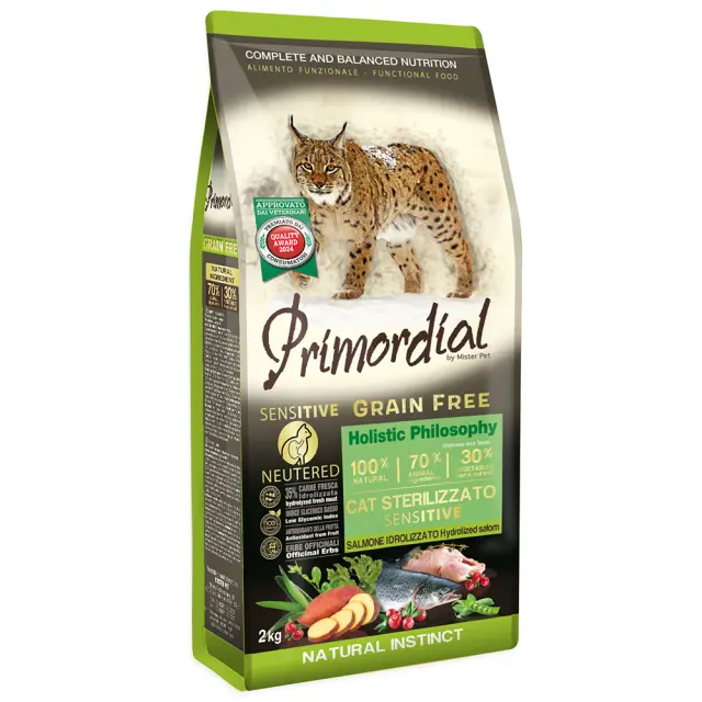 Primordial Cat Neutered Sensitive Hydrolyzed Salmon 2kg