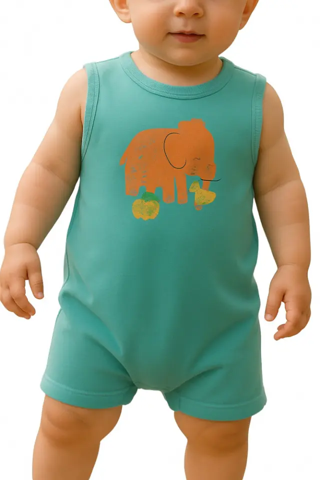 Φορμάκι Καλοκαρινό Αμάνικο Elephant Venere Mint 8010689 - 12 M (80cm) 2