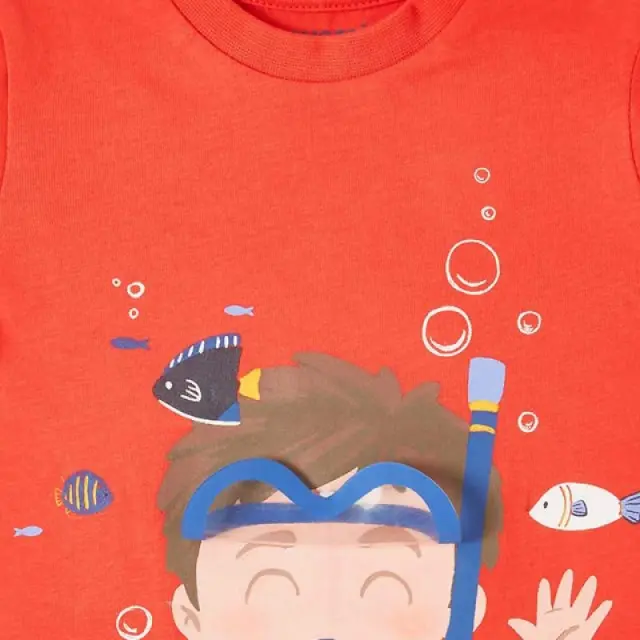 Baby 6 μηνών έως 4 ετών Μπλούζα κοντομάνικη play "scuba" καρπούζι - 12M 3