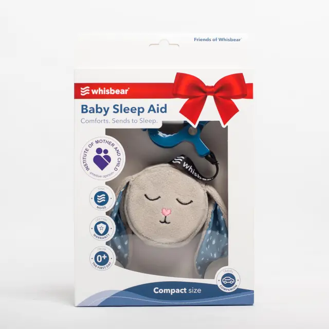 WHISBEAR HUMMING BUNNY GREY ΜΕ ΡΟΖ ΗΧΟΥΣ ΚΑΙ ΚΛΙΠΣ 2