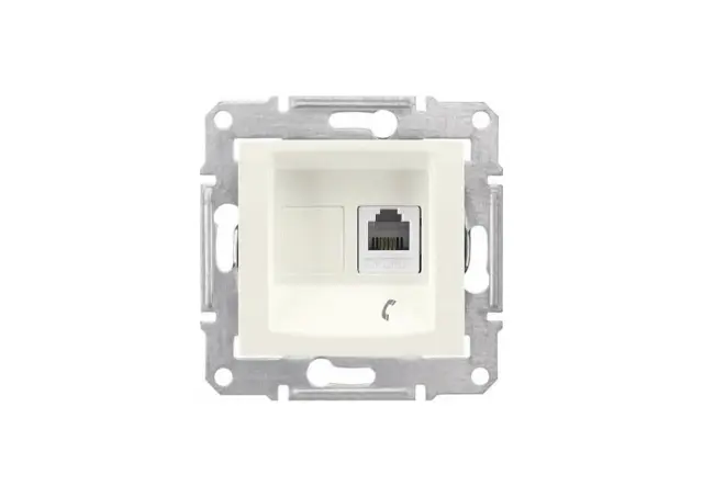 Πρίζα τηλεφώνου RJ11 χωνευτή, λευκή SEDNA-SCHNEIDER ELECTRIC