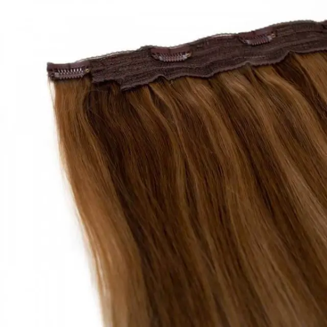 SEAMLESS1 HAIR EXTENSIONS ΤΡΕΣΑ ΜΕ 1 ΚΛΙΠ CARAMEL BLEND 55CM 2