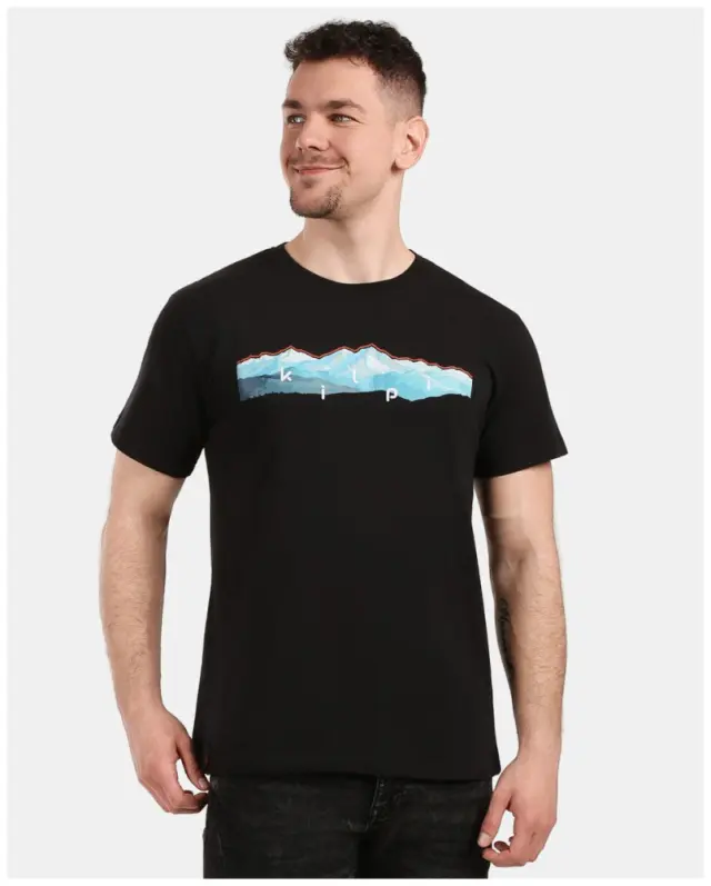 Ανδρικό T-shirt Kilpi Discover-M Black Cotton Comfort - 1M0372KI-BLK - 2XL