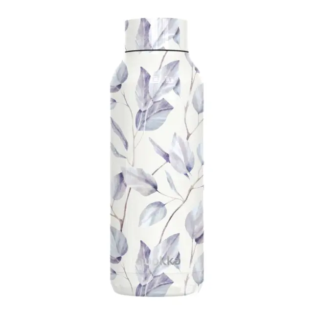 Quokka Solid Μπουκάλι Θερμός Ανοξείδωτο 510ml Gray Bouquet με Επιστόμιο -12172