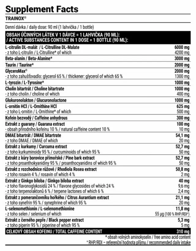 Extrifit Shot Trainox Pre-Workout Supplement blackcurrant, 90-ml 2