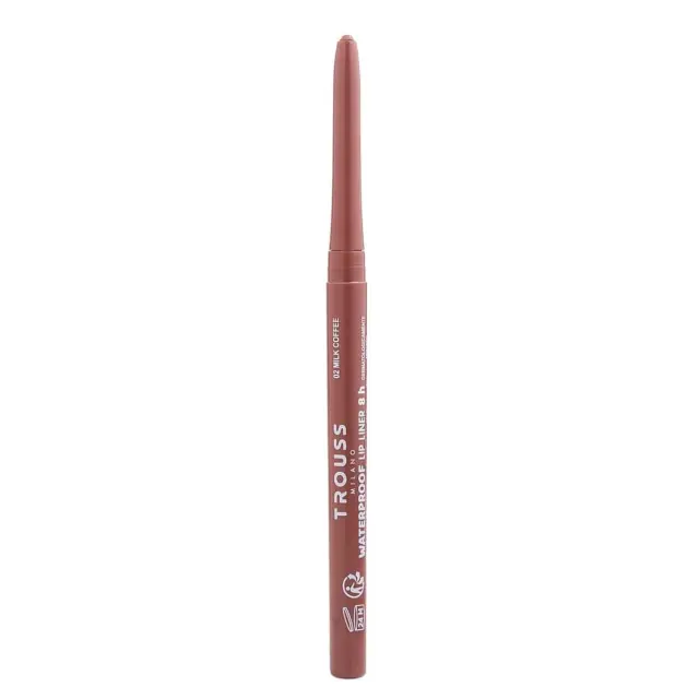 Trouss Milano Milk Coffee Lip Liner Pencil 02 Αδιάβροχο Μολύβι Χειλιών με Αναδιπλούμενη Μύτη, 1τμχ
