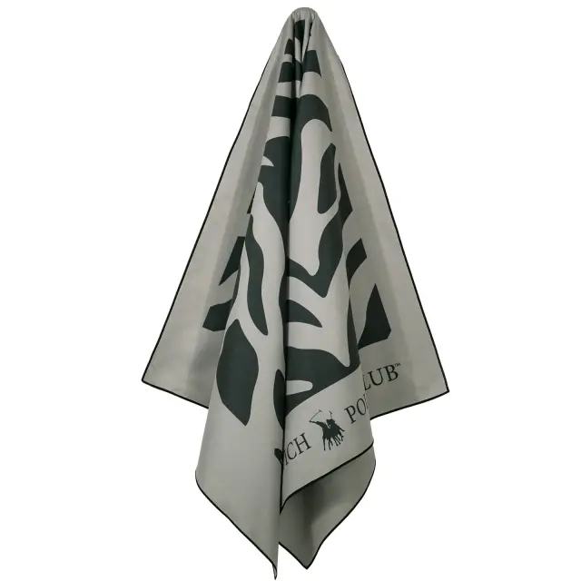 Πετσέτα Θαλάσσης 80x170 Greenwich Polo Club Micro Prints 5203 Taupe-Black 100% Microfiber 2