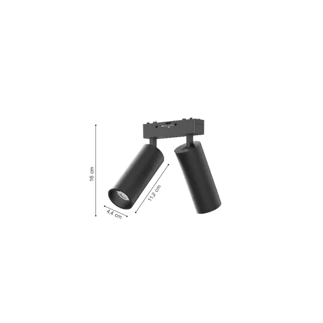 Inlight Φωτιστικό LED 2*9W 3CCT για Ultra-Thin μαγνητική ράγα σε λευκή απόχρωση D:4,4X16cm (TMU0140-White) 2